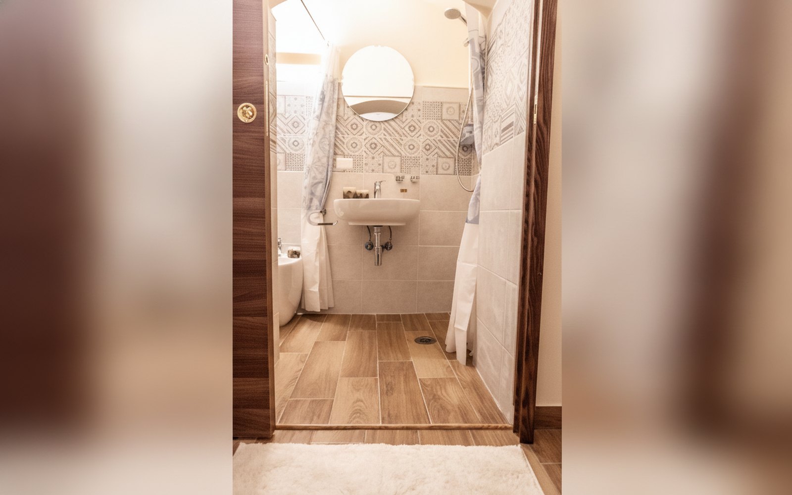 Camera Vittorio De Sica — il bagno privato adiacente alla camera